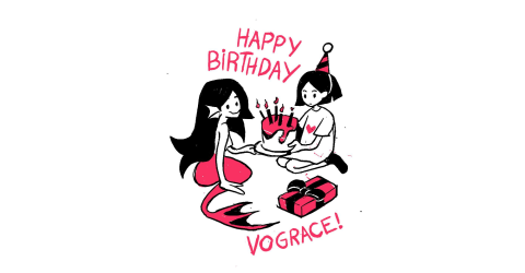 心碎工作室发帖庆祝Vograce周年纪念