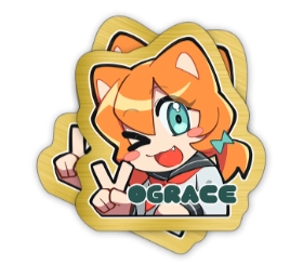 Custom Brused Gold Stickers